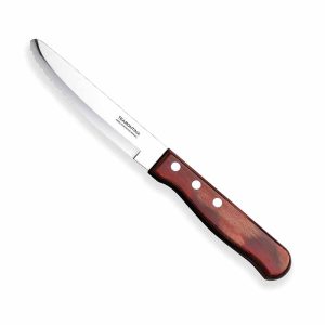 Jumbo Polywood Rounded Steak Knife Red