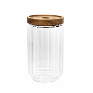 Condiment Jar + Wood Lid 65cl [23oz]