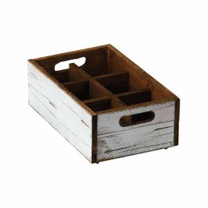 Stackable Wooden Box White 27cm [10.6"]