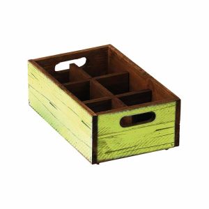 Stackable Wooden Box Green 27cm [10.6"]