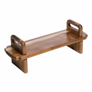 Acacia Footed Stand 38x12.5cm