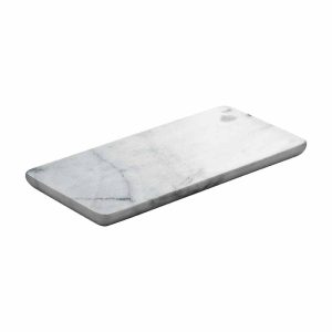 Marble Rectangular Platter White 18x9cm